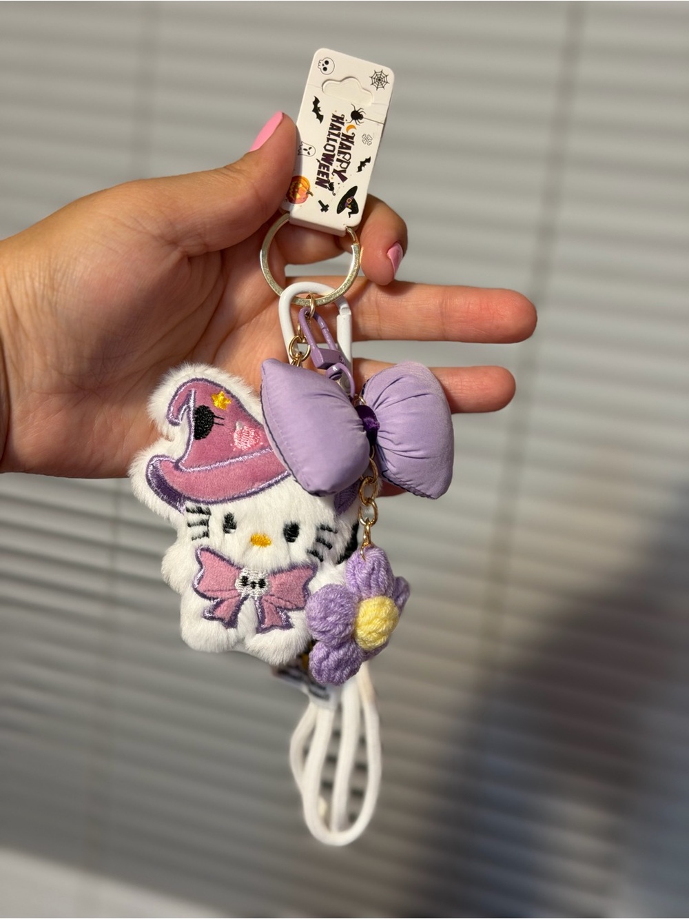 🎃hello Kitty White & Purple Halloween  Plush Keychain